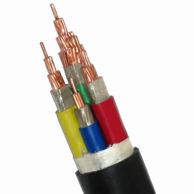  5Core 0.6/1kv de PVC Conductor de cobre del cable de alimentación Cable eléctrico (3+2 core)