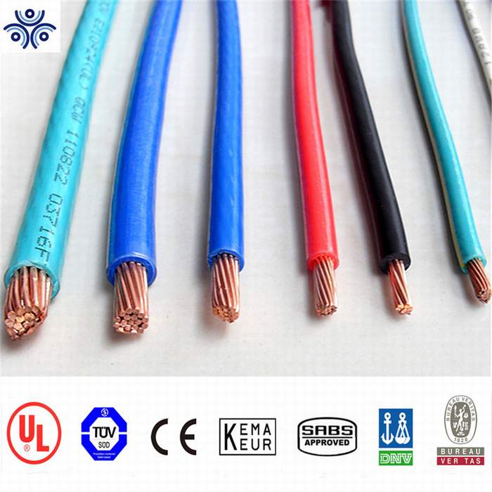 
                                 600V cable flexible de 2,0 mm de cobre de TW2 Thhn negro cable sólido de 3,5 mm2                            