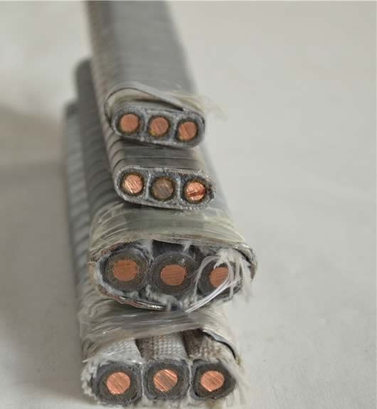  Alto nivel de 3kv 5 Kv aislada de caucho EPDM de conductores de cobre blindado con aceite de la banda de acero galvanizado la resistencia del cable de alimentación Esp 3*10 mm2, 3*16mm2 Bomba de aceite sumergible