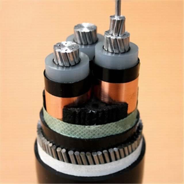  El voltaje medio conductor de cobre o aluminio blindada de metro de cable eléctrico