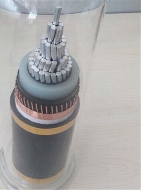  Aislamiento XLPE de núcleo único Escudo de alambre de cobre del cable de alimentación de aluminio de 11kv