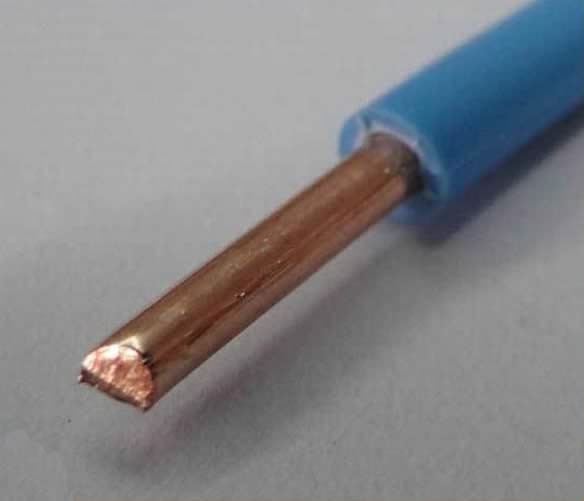  Tipo de cobre sólido 450/750V Cu/PVC cable eléctrico