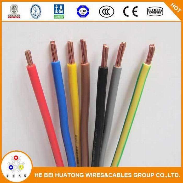 Thw Wire PVC Coated 2 4 6 8 AWG Thhn Thwn Tw Copper Wire