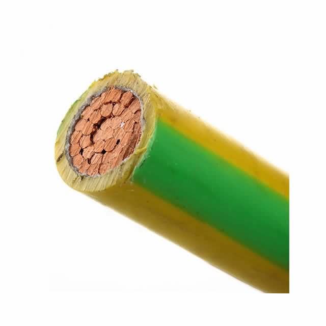 Yellow and Green 630mm 700mm Copper Pcv Grouding Cable Ground Wire Earth Wire Earth Cable