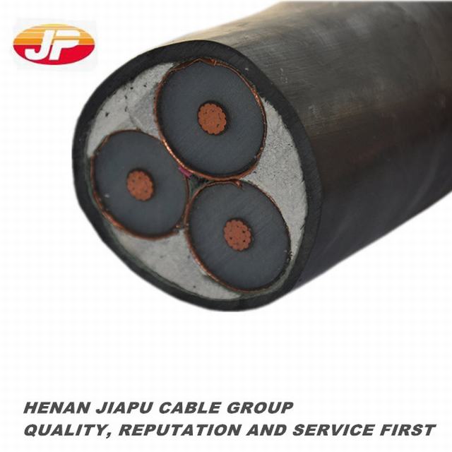 Underground Copper Cable 3X150mm2 12/20 (24) KV XLPE Insualted/ PVC Sheath