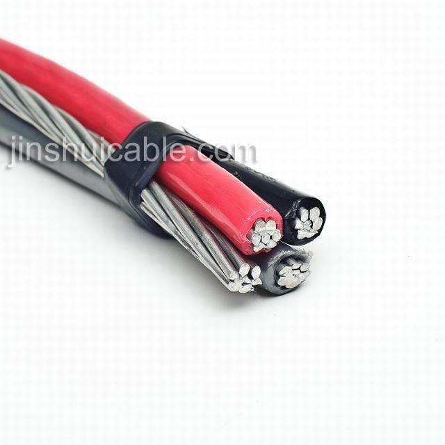  La norma ASTM Triplex caída Aluinum servicio de cable, cable de antena, cable conductor de aluminio de paquete