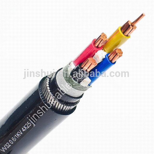 Conductor de cobre aislados con PVC Blindado con alambre de acero 95 mm cable de alimentación