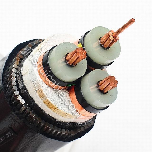 High Voltage 33kv Copper Conductor, XLPE Insulated Power Cable