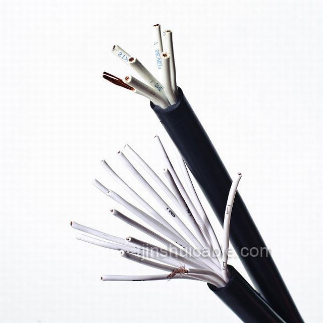  XLPE/PVC медного кабеля управления экранированный провод
