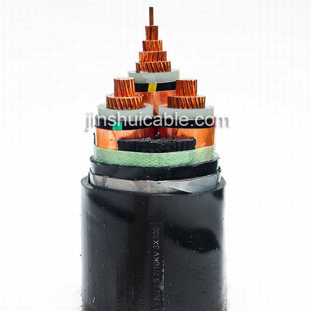  Revestimiento de PVC/XLPE Amoured de alambre de acero de alta tensión del cable de alimentación