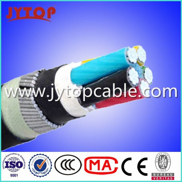  Cable de PVC de aluminio de 1kv 5x35mm con armadura de alambre de acero