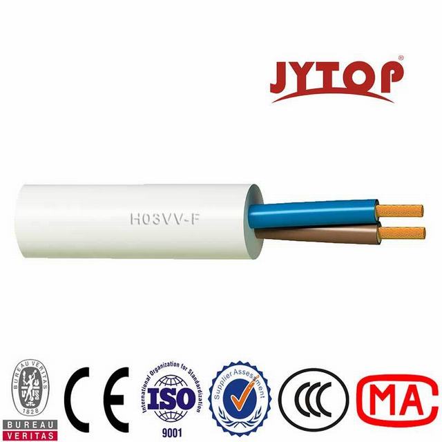  Cable de 2 núcleos Rvv 2X0.5mmsq Flexible Cable Cable de cobre