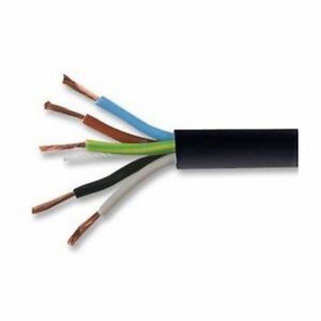  5 fil de base isolés en PVC du câble de construction