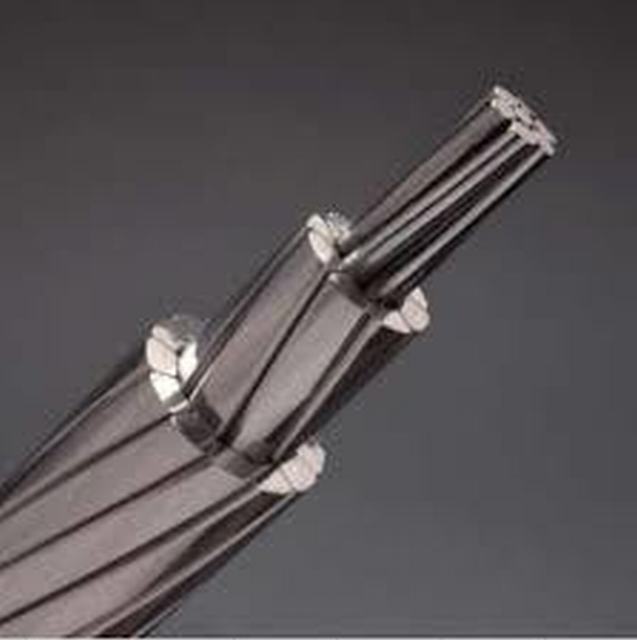  ACSR/Tw Bare Conductor de Aluminio, Acero reforzado. Filamentos de aluminio con forma trapezoidal