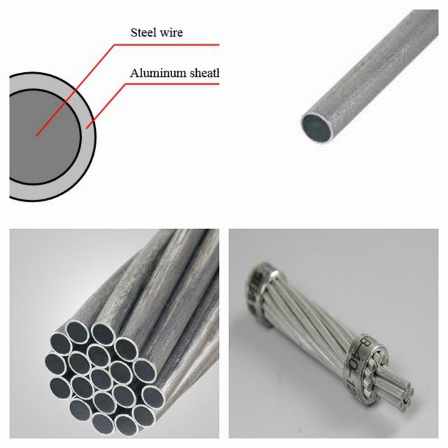  De aluminium-beklede Draad van het Staal (draad ACS) en het Beklede Vastgelopen Staal van het Aluminium (kabel ACS)