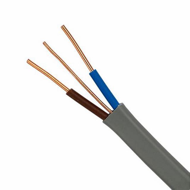  El cobre con aislamiento de PVC de doble Cable recubierto de PVC y de la tierra el cable eléctrico