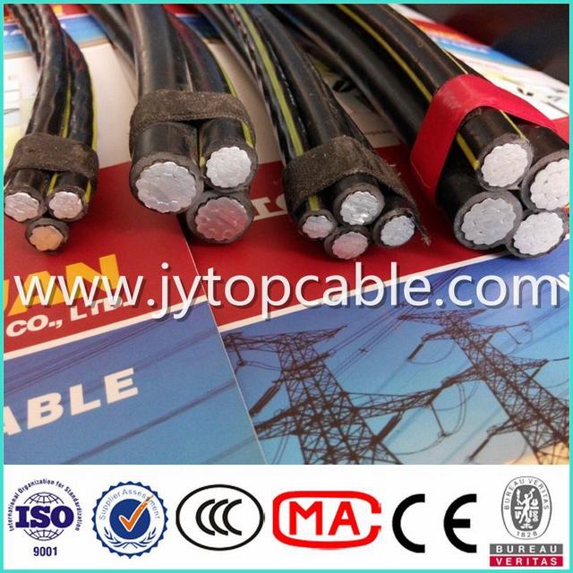  Cable trenzado de bajo voltaje ABC para los gastos generales de la línea de transmisión