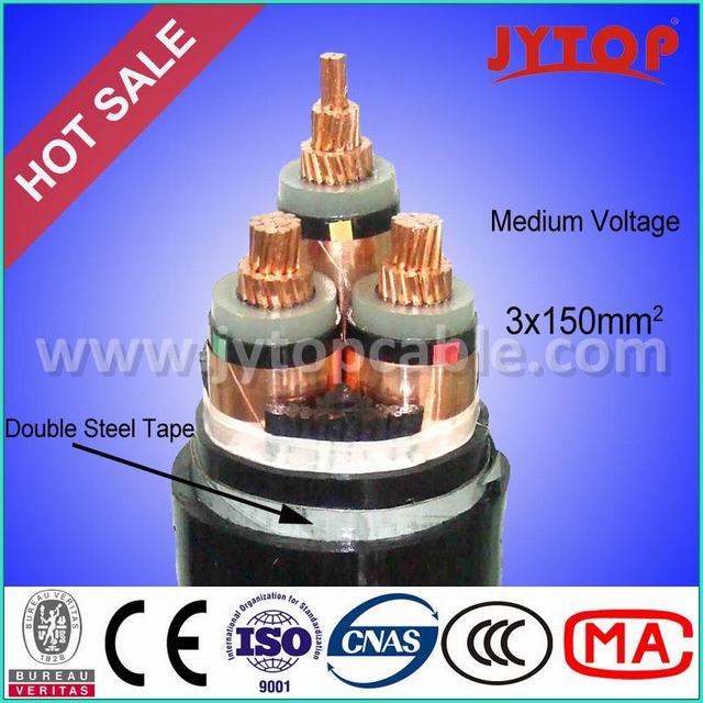  Cable de MV 15kv Cable 3x150mm