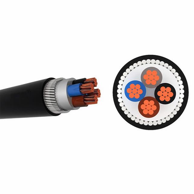  N2xsy XLPE de baja tensión/aislamiento de PVC de cable de cobre del cable de alimentación blindado N2xry