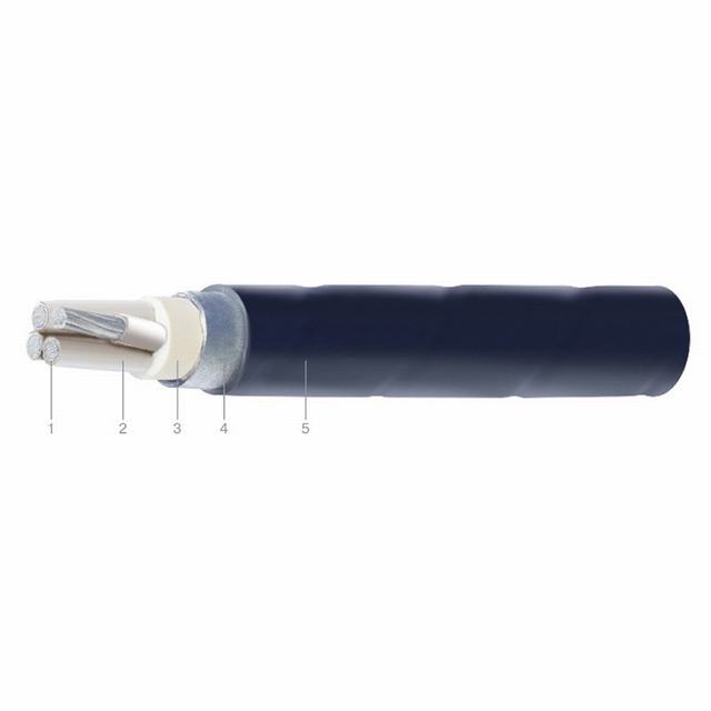 Na2xby N2xby Aluminium Conductor IEC60502-1 XLPE Dsta PVC 0.6/1kv Cable