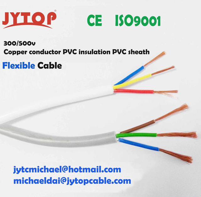  Aislamiento de PVC EL PVC flexible Sheahed cable H05VV-F