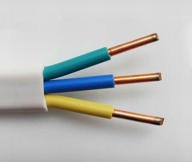  Isolation en PVC avec gaine en PVC double fil électrique câbles plats