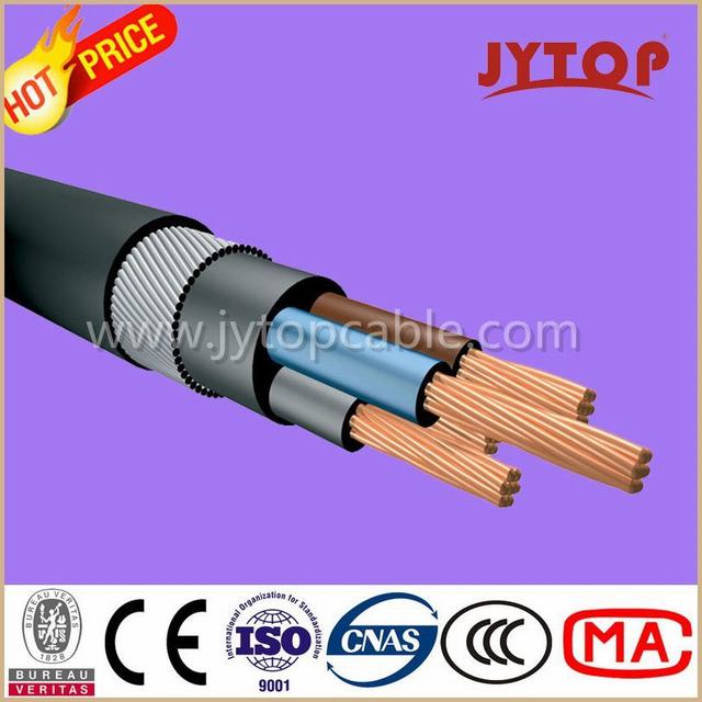 Yvz2V (NYRY) Copper Cable, 0.6/1 Kv PVC Insulated Round Steel Wire Armoured, Multi-Core Cables with Copper Conductor