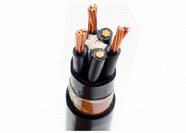  0.6/1kv cinco Isolados em XLPE com núcleo de cobre PVC fita de cobre com bainha do cabo de alimentação da tela