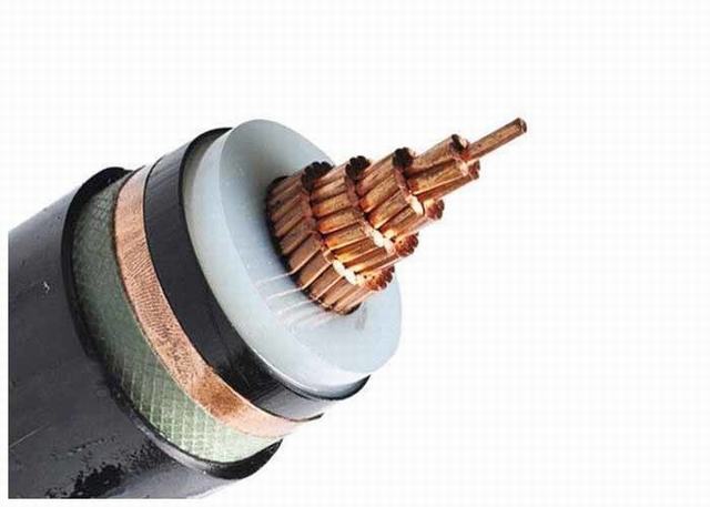  8.7 / 15 Kv XLPE Conductor de cobre del cable de cinta de acero de revestimiento interior de PVC blindado