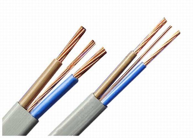  Flach elektrisches Kabel-Draht 2X2.5+1.5sqmm des Zwilling-BS6004-2000 u. der Masse