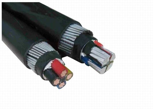  Медь / алюминий проводник Swa бронированных XLPE электрического кабеля с изоляцией из ПВХ