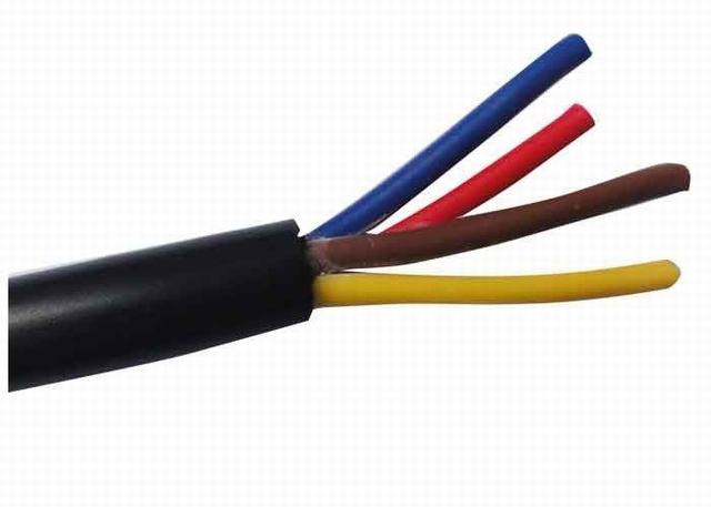  Quatre coeurs isolés en PVC souple câble métallique Rvv 1.5mm2 2,5Mm2 4mm