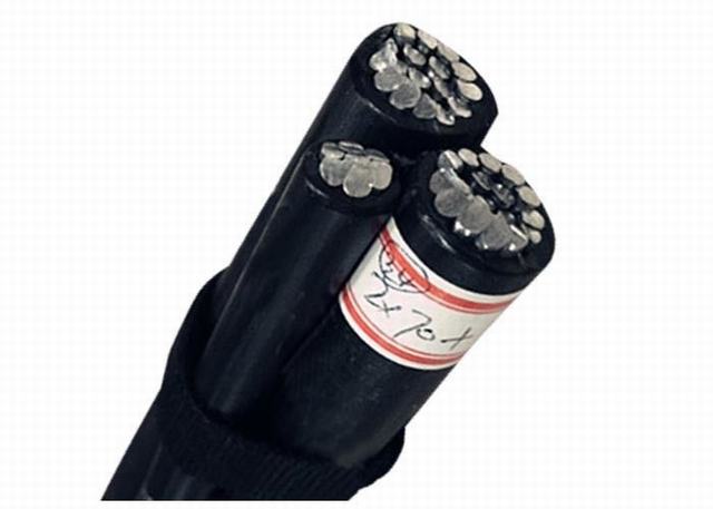 PE / XLPE Insulated Aerial Bunched Cables Overhead ABC Cable Water Resisting