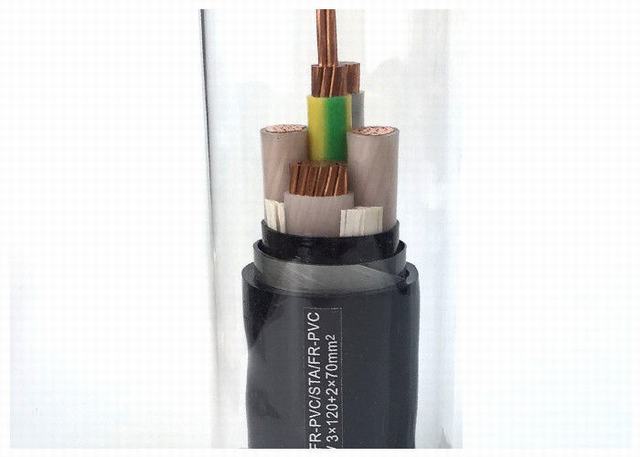  Cinta de acero de cables eléctricos blindados a Funda de PVC Conductor Cu