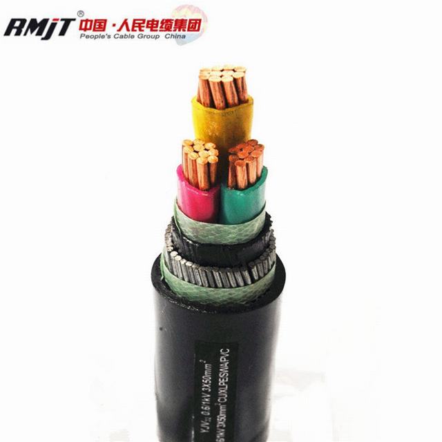  0.6/1kv Cu Conductor aislamiento de PVC cinta de cable de alimentación de alambre de acero