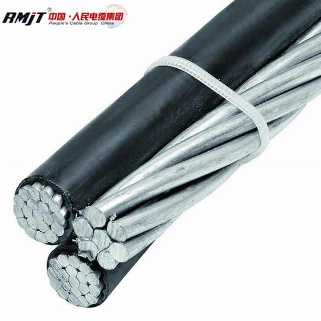  10 mm2 de base en aluminium XLPE Inuslated Triplex câble ABC 0.6/1kv