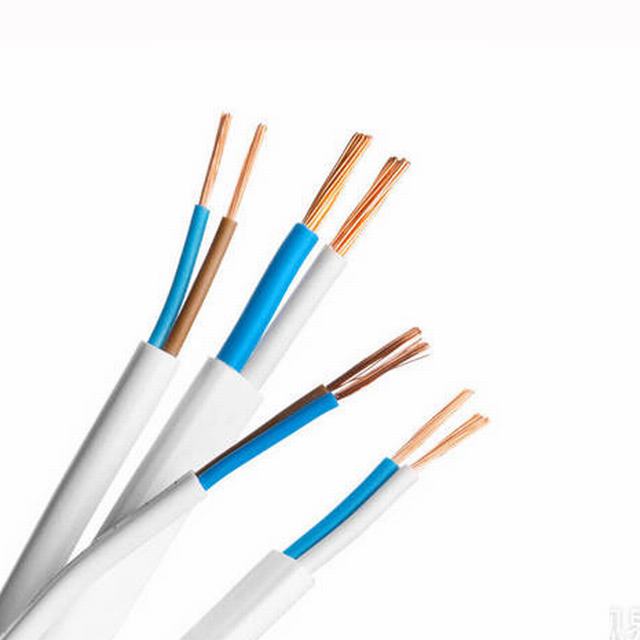 
                                 2 основных полихлорвиниловая оболочка гибкий плоский кабель BVVB электрический провод кабеля питания                            