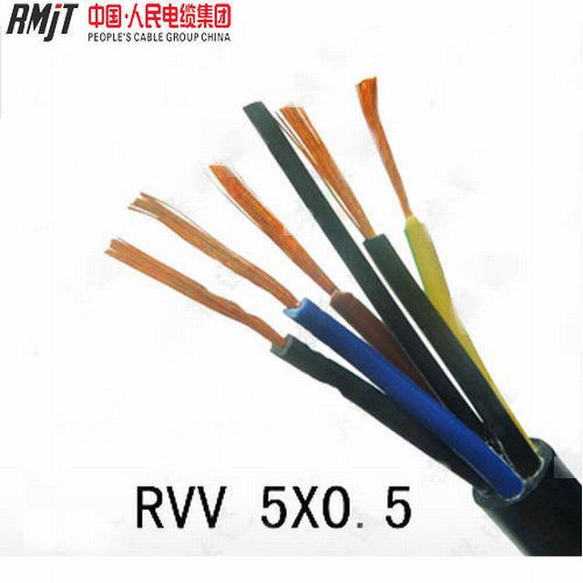  300/500V recubierto de PVC de cable eléctrico cable H03VV-F/H05VV-F 2*1,5 mm2 de 2,5 mm2, 4*5*0,5 mm2