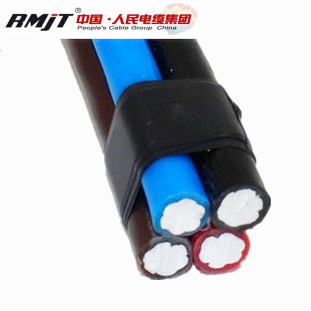 4 Cores Overhead Aluminum ABC Cable with AAC Conductor Message XLPE Insulated