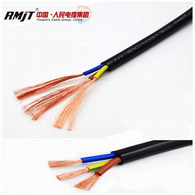  450/750V Conductor de cobre de aislamiento de PVC flexible Cable Rvv