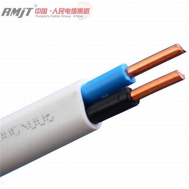  Núcleo de Cobre BVVB Revestimiento de PVC de Cable Eléctrico cable plano