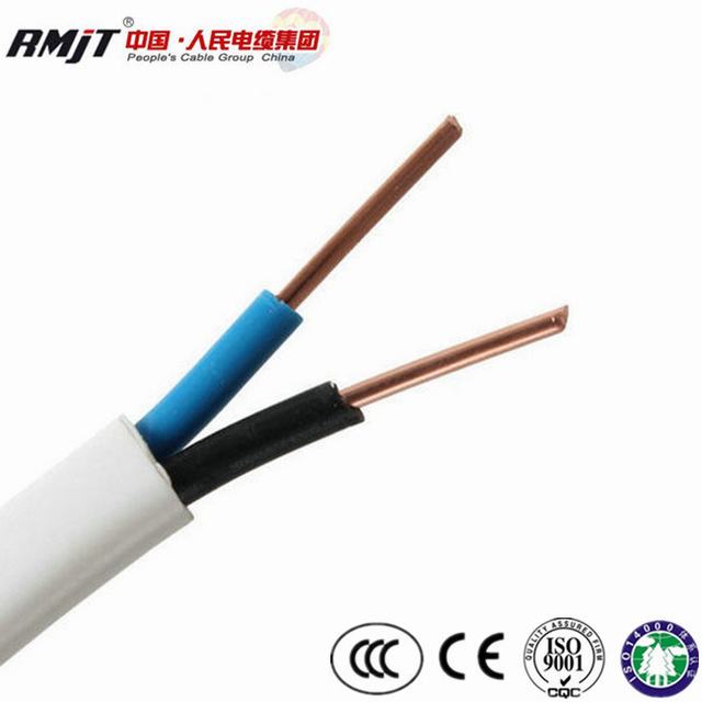  Ce aprobada H05VVH2-F H07VVH2-F aislados con PVC, Conductor de cobre BVVB Flat cable eléctrico