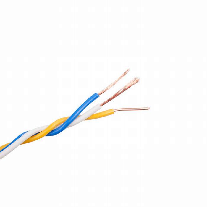 
                                 Conductor de cobre aislados en PVC flexible de 1,5 mm de Rvs Cable Par Trenzado el cable flexible                            