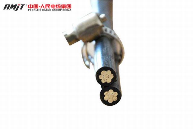 Electric Wire Overhead PE or XLPE Insulated Duplex Service Drop ABC Cable with ISO Certificate