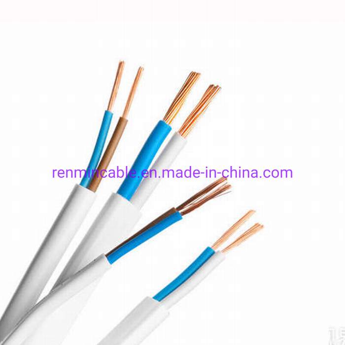 
                                 Aislamiento flexible de PVC de 2 núcleos BVVB Flat Cable de alimentación Cable eléctrico de la Vaina alambres de cobre                            