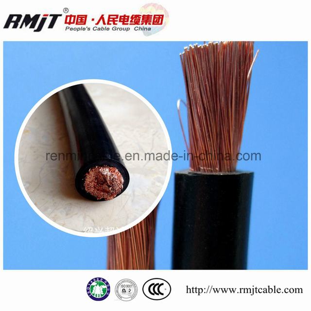  Conductor de cobre trenzado El cable de soldadura revestidos de caucho natural