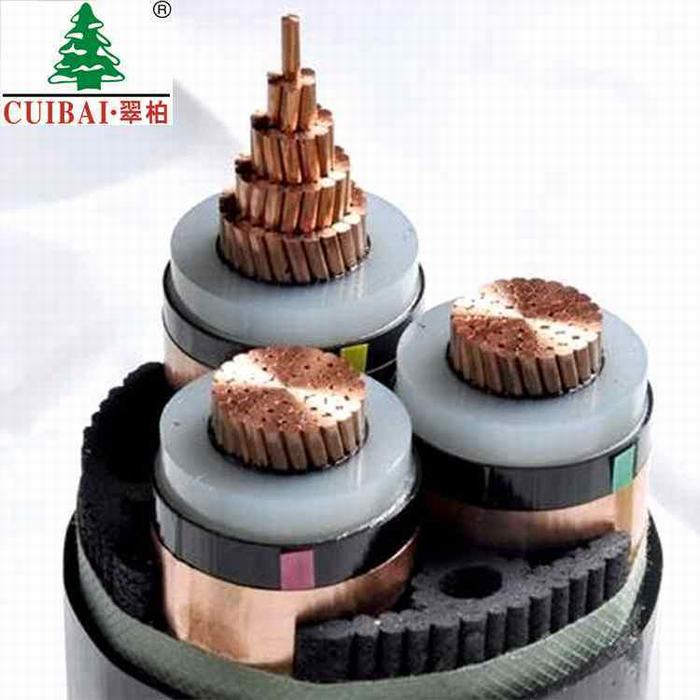 26/35kv Three-Core High Voltage Hv Waterproof XLPE Insulated Black Copper/Cu Screen Power Cable