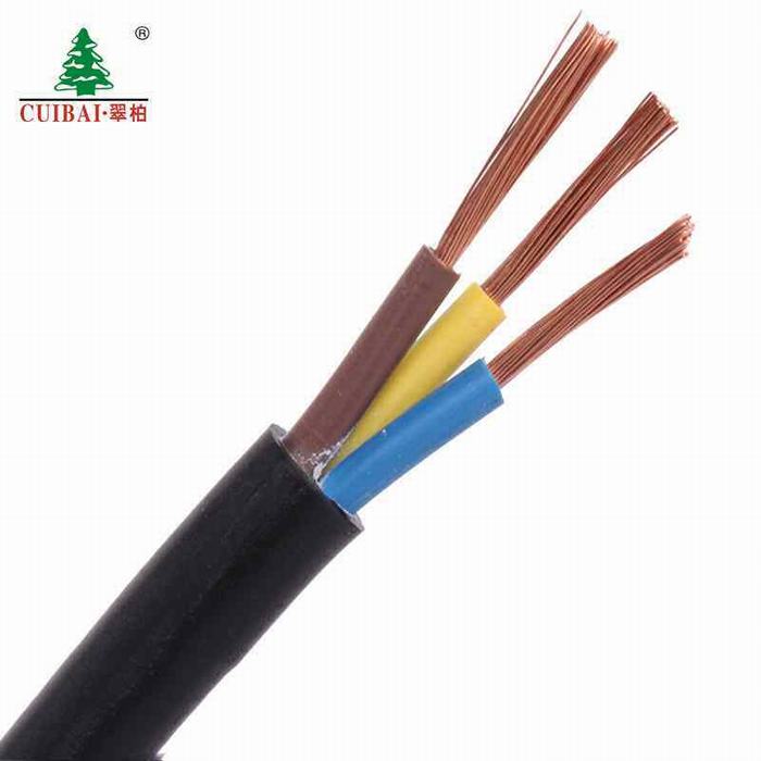 
                                 3 Core 0.75/1.0/1.5/2.5mm Rvv 3X4mm2 Fio do cabo de PVC flexível                            