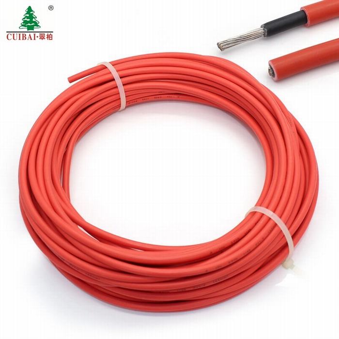 
                                 4мм 12AWG солнечной кабель медный проводник XLPE куртка красный/черный PV кабель провод TUV сертификат                            