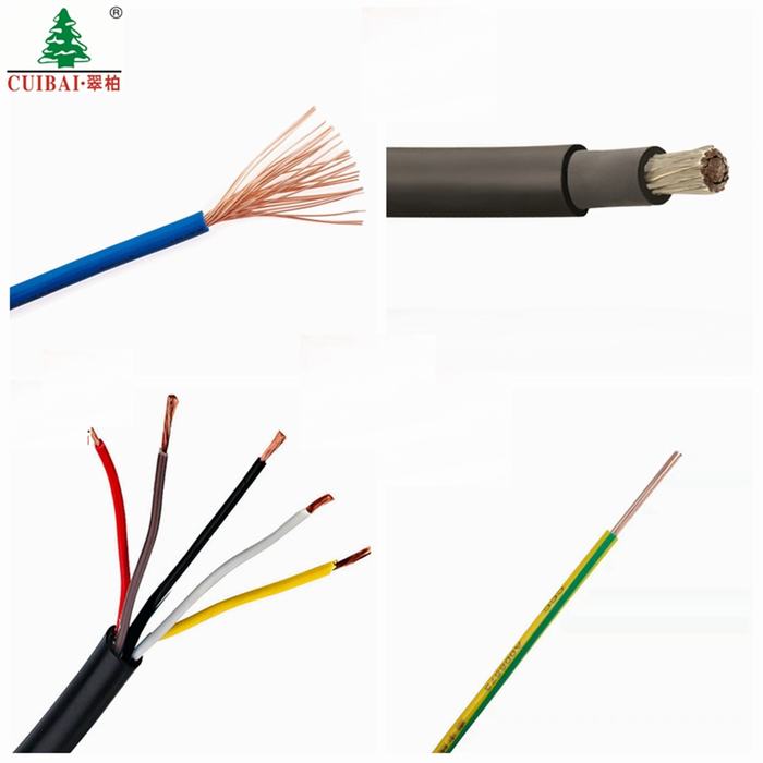 TUV 4/6 Sq mm H05VV-F Low Smoke Halogen Free Stranded Tinned Copper/CCA Conductor Building PVC/PE/ XLPE DC Solar Cable Flexible Wiring Lighting Electrical Wire